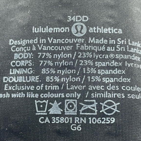 Lululemon Booby Bracer Sports Bra Sz 34DD - Picture 6 of 11